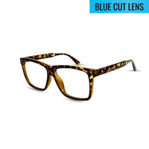 Men blue cut eyeglasses